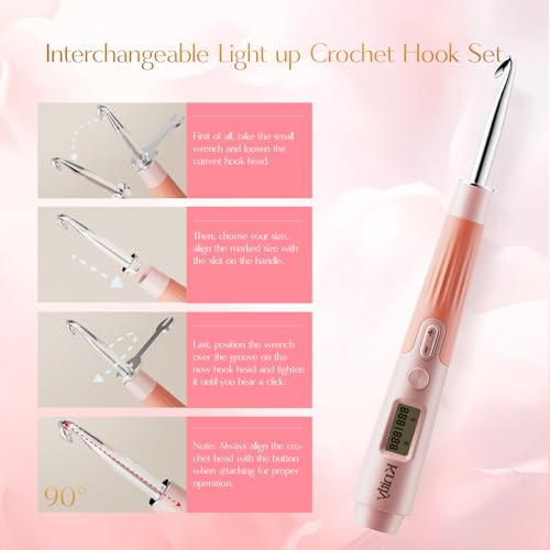 Light Up Crochet Hooks Set DROPS TO - image 3