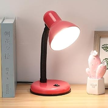Light String LED Desk Lamp Metal Reading Eye-Caring Table for Home Bedroom Work Study Red