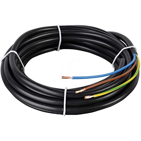 0.75mm 50m Rubber Cable H05RR-F 3183R – 3 Core Heavy Duty Flexible Electrical Wire for Extension Leads, Garden, Pond Pumps & Power Tools