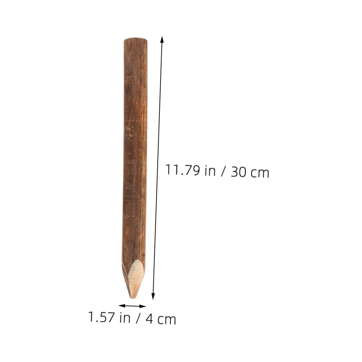 OFFSCH 2pcs Carbonized Wood Garden Fence Poles for Tree Support and Flower Bed Edging Decorative Edging Posts for Park and Road Stability Natural Rustic Appearance