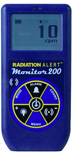 Radiation Alert Monitor200 Radiation Detector, for Alpha Beta Gamma and X-Rays, Small Window GM Detector, Protective Boot, Blue