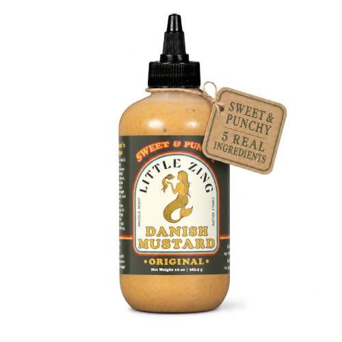 Little Zing Danish Mustard, Sweet Punchy Horseradish Sauce, 10 oz Squeeze