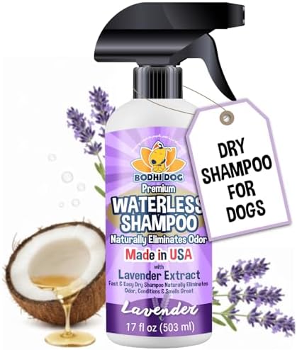 Bodhi Dog Waterless Shampoo - No Rinse Dry Shampoo for Dogs & Cat...