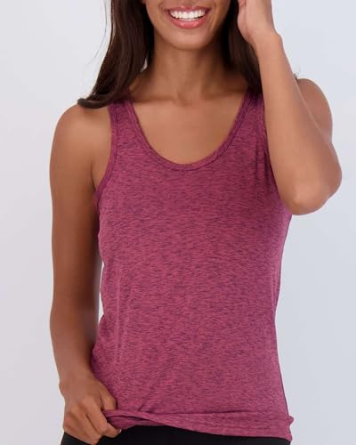 Image of Real Essentials 5-Pack Women's Racerback Tank Top Dry-Fit Athletic Performance Yoga Activewear (Available in Plus Size)