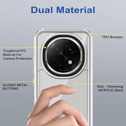 Image of Zapcase Back Case Cover for Oppo F29 Pro 5G | Compatible for Oppo F29 Pro 5G Back Cover | Case Cover with Camera Protection | (TPU + PC | Transparent)