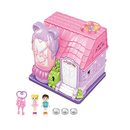 Casas de muñecas para niñas - Set de juego para niños pequeños, , castillo mágico y , juguetes musicales - castillo , juguete musical, casa de muñecas con n, casa de muñecas de