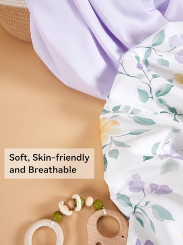 Image of Changing Pad Cover Set in Soft Jersey Material - Fits 32 inch /34''x16 Contoured Pad for Babies, Flower Whispers