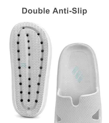 Image of Haifago Cloud Slides for Women and Men Cushion Recovery Pillow Sandals, Memory Foam House Shower Slippers for Woman Comfort Platform Non-Slip