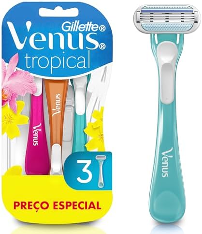 Aparelho Depilação Gillette Venus Tropical com Aloe - 3 Unidades