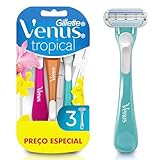 Gillette Venus Aparelho de Depilação Descartável Tropical com Aloe, 3 Unidades