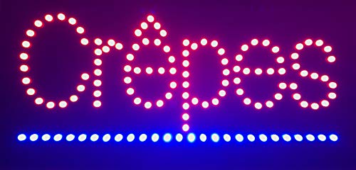 Enseigne lumineuse à LED Crêpes 30x15x2.5cm Cover