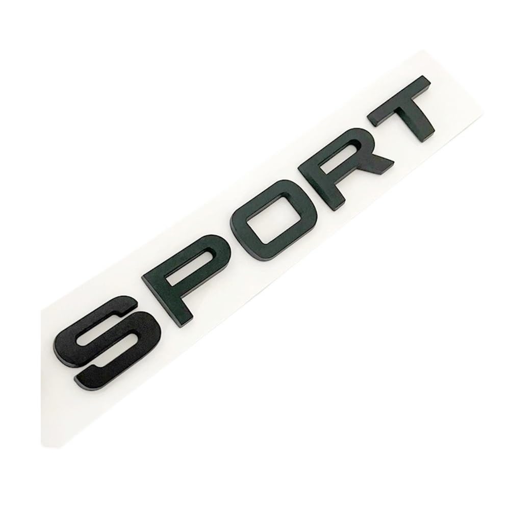 RCTGPGJAC ABS Letters Emblem Car Rear Trunk Badge Compatible With Land Rover Discovery Evoque Range Rover L494 L320(Matte Black)