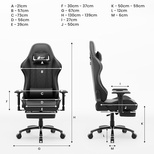 Green Soul Ghost Ergonomic Gaming Chair, Multifunctional Computer Chair with Premium PU Leather Upholstery, 4D Armrest, Integrated Footrest, Sturdy... - Image 2