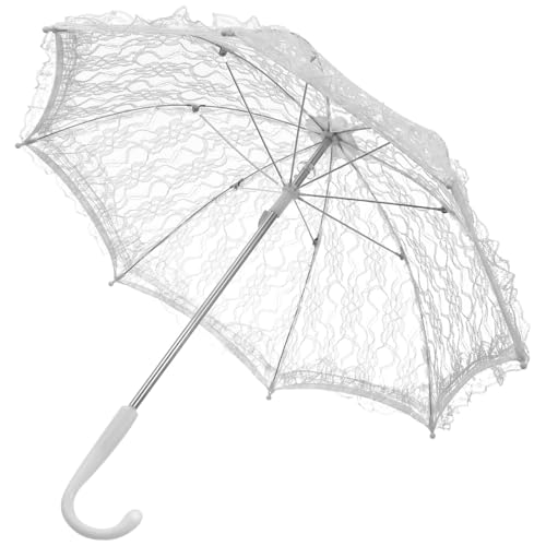 Toyvian Wedding Umbrellas Parasol Lace Parasol Umbrella- Vintage Wedding Bridal