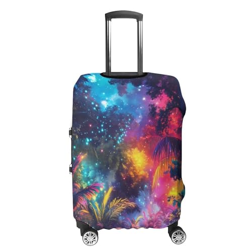 Fantastic Starry Forests Travel Luggage Cover Suitcase Protector Baggage Covers for Men Women S4
