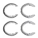 4PCS Aluminum Alloy Horseshoes, Lightweight and Horse Riding Accessory, Practical for Racecourse and Farm, with Horseshoe Nails Fixing Nails to be Purchased Separately (Type 5(8.3 X 8.3 X 3.5in))