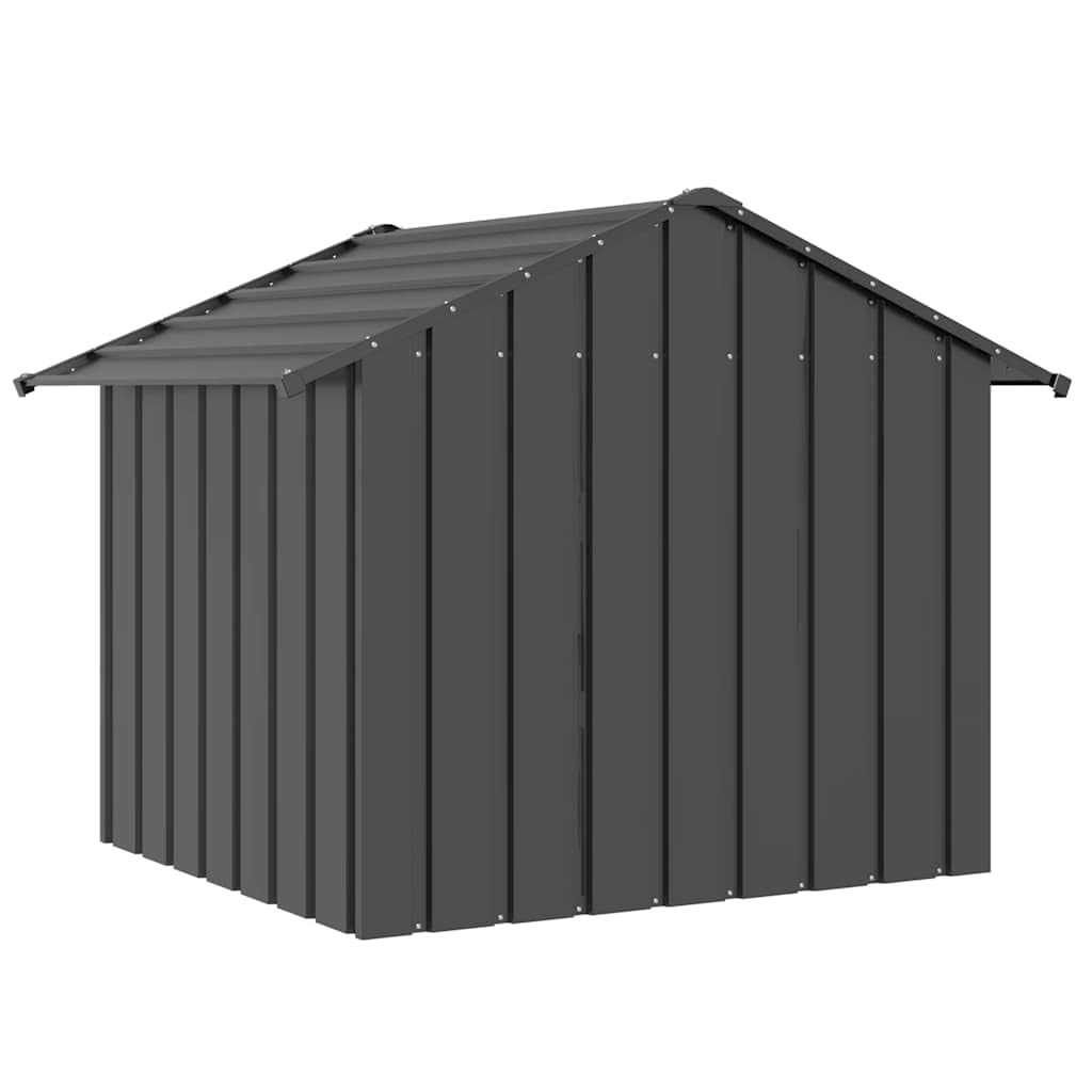 Chenil d'extérieur pour Chien, Enclos Niche Cage pour Chien Métal Niche pour Chien avec Toit Noir 131x101x102 cm Acier galvanisé