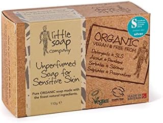 Little Soap Company Sensitive Soap Bar - Unperfumed with English Oatmeal | Natural, Vegan & Organic (110g)