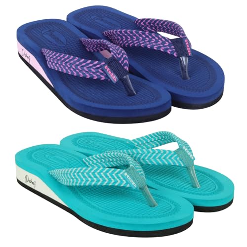 Image of Dashny Women's (1437-1434) |Extra Super Soft Comfortable Slippers |Nevy Brown Casual Slides Slippers