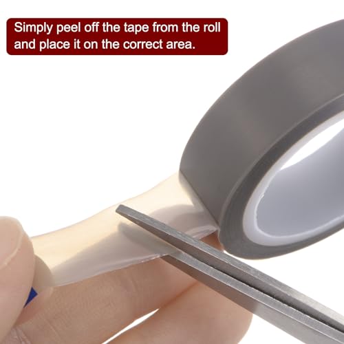 Image of HARFINGTON 2pcs Fabric PTFE Tape Roll, 0.5 inch x 33ft High Temperature PTFE Adhesive Tape 0.06mm Thickness for Vacuum Sealer Machine Hand Sealers, Grey