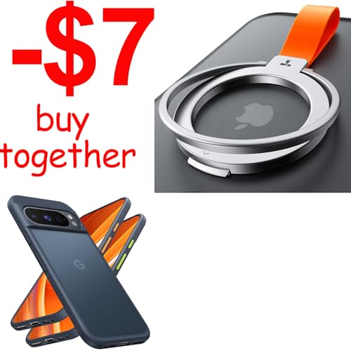 TORRAS Pixel Shockproof Case & Magnetic Phone Grip Ring Holder Kickstand