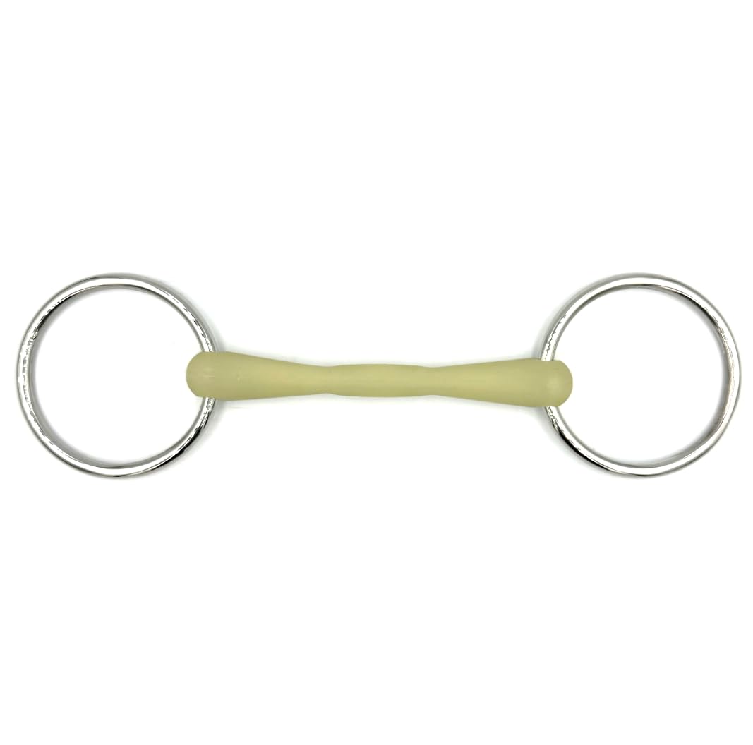 ES0041 Gebiss Wassertrense Stangengebiss mit Flexibel Apfel Apfelgeschmack Material Stange Ringdurchmesser 66 mm Gebissstärke 19 mm (12.5 cm)