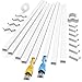 125in Cord Hider - Yecaye One-Cord Channel Cable Concealer - Cord Cover Wall - Easy Install Cable Management System for Max 2 Small Wires, Cable Raceway Home Office, 8X L15.7in W0.59in H0.4in, White