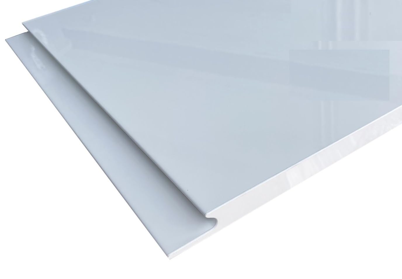 Gloss White J Handle Handleless Kitchen Cupboard Cabinet Unit Door and Drawer Fronts (732mm x 446mm)