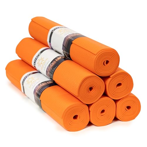 Sunshine Yoga Voyage Yoga Mat, 6 Pack, 72" x 24" Professional Stu...