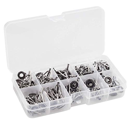 BASUNE Spinning Rod Guides Tip Ceramic Guide with Eyelets, Fishing Rod Guide Replacement