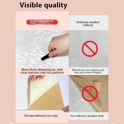 Paneles de espuma de PVC y pegatinas impermeables 3D para azulejos que cubren paredes con humedad 6