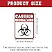 Biohazard Stickers Sign，Self-Adhesive Waterproof Durable Biohazard Warning Hazard Labels, Toxic Waste Sticker for Labs Hospitals and Industrial Use Universal Biohazard Symbol 5.1