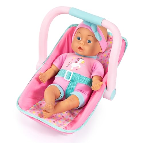 Set de poupées complet avec poupon bébé 35 cm corps souple et porte-poupée