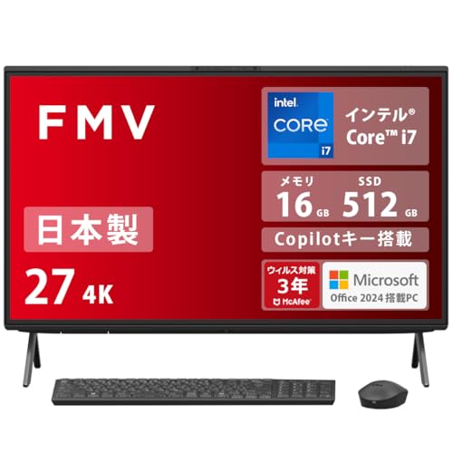 xm fXNgbvp\R ̌^ { FMV Desktop F WF2-K1 (MS Office 2024/CopilotL[/Win 11/27.0^/Core i7/16GB/SSD 512GB/X[p[}`hCu) AZ_WF2K