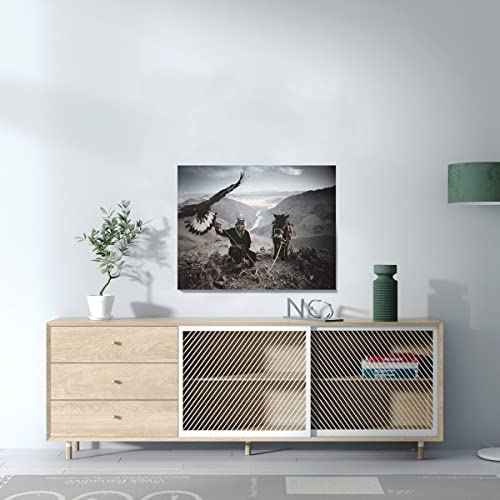 Tableau Mongolie aigles photo exceptionnelle déco murale de luxe