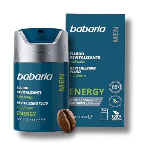Babaria - Crema Antiarrugas Hombre Energy | Crema Cara Hombre Antifatiga | Crema Hidratante Facial 50ml | Crema Antiedad Hombre Con Cafeína | Skin Care Hombre