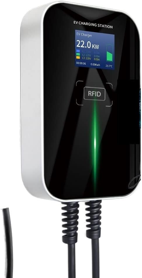 Electric Vehicle Charging Stations EV Card Control EV Car Charger Electric Vehicle Charging Station 22KW 32A 3 Phase Type Electric Vehicle Charging Cable Compatible