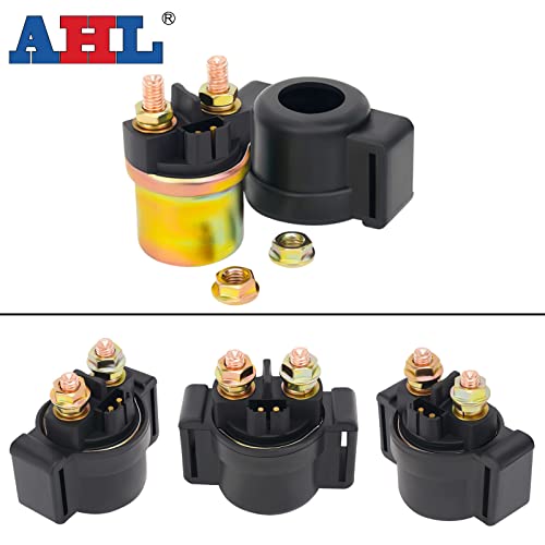 Relé Solenoide de Arranque para Motocicleta AHL RA-67-001 Compatible con Kawasaki EL250 Eliminator 250 1988-1989, KL600 KLR600 1985-1994, KL650 KLR650 1987-2007, KL650 Tengal 1989-1991 miniatura 2