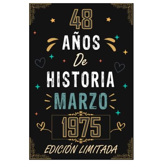 CUADERNO, 48 AÑOS DE HISTORIA MARZO 1975 EDICIÓN LIMITADA: Regalo de 48 cumpleaños para mujeres y hombres, ideas de 48 cumpleaños... un cumpleaños... ... regalo de 48 cumpleaños para él/ella.