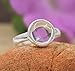 Healing Crystal Quartz Ring,9 mm Cabochon Ring,Solid 925 Sterling Silver Jewelry,Anniversary Ring,Birthday Gift,Clear Quartz,All time wear
