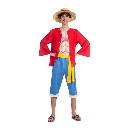 My Other Me - Disfraz Luffy Adulto One Piece, tallaL. Incluye