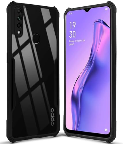 Jkobi Back Case Cover for Oppo A31 (2020) (Shockproof with Polycarbonate Clear Panel | Professional Black) - Image 6