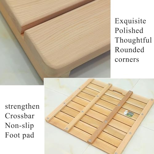 Tapis de bain en bois étanche drainant et écoresponsable