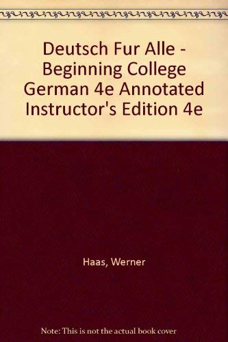 Deutsch fu¨r alle: Beginning college German (Ge... [German] 047158908X Book Cover