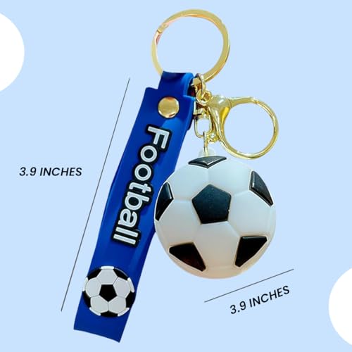 Image of Wanna Party Soccer Theme Keychain, Football Keychains for Boys Girls, Return Gift Favors, Cute Backpack Key Chain Accessories Wristlet Chain Car Charms