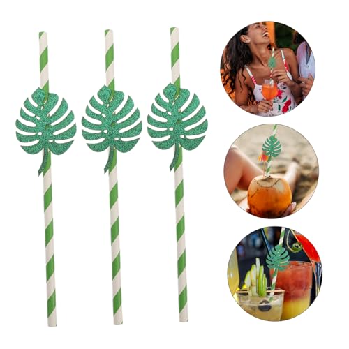 10 Pitillos de Papel Tropical ERINGOGO Verde Brillante miniatura 4