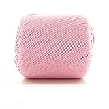 Gros fil bonbons en dentelle perlée fait à la main à tricoter à faire soi-même - Pelote de fil fin mercerisé pour crochet et chaussures de pull en coton - 41 couleur pêche pollen_1 pièce