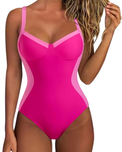 Image of SUUKSESS Womens Tummy Control One Piece Swimsuit Sexy Crisscross Back Bathing Suit