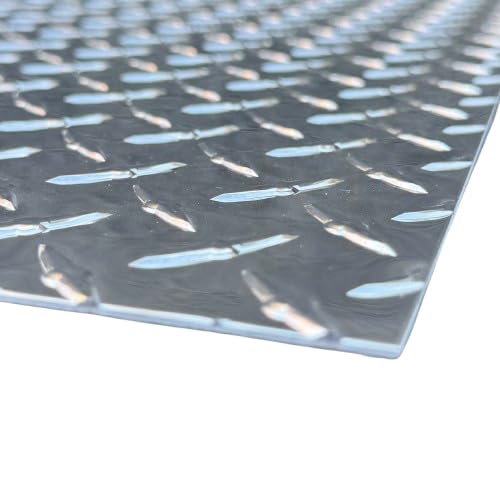 12" x 24" Diamond Plate .063 inch Thick Aluminum Sheet, Treadplate 3003 Alloy, 1/16th Thick
