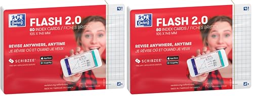 Fiches bristol Oxford A6 petits carreaux pour organiser des notes claires